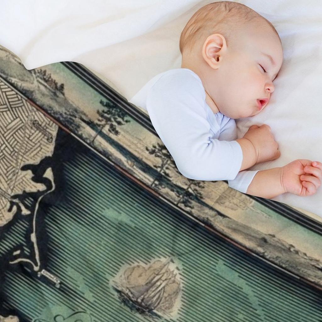 1931 Vintage Map. Cape Cod : Barnstable County Massachusetts Throw Blanket Large Nap cosplay anime Flannel Blankets