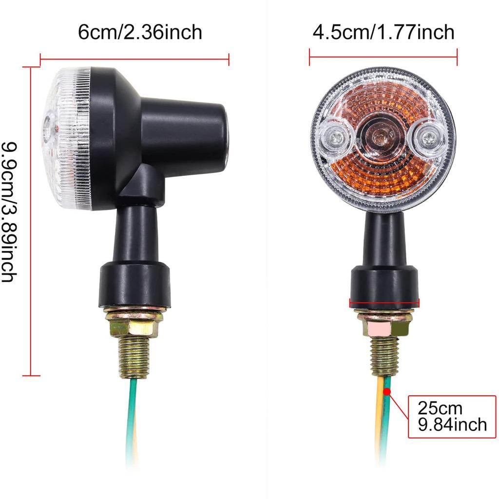 Aoling Motorcycle Turn Signal Turn Signal Lamp Motorcycle Direction Indicator Orange Halogen Light