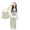 Adorable Girls' Summer Pajama Set – 3-Piece Short-Sleeve Homewear for Kids