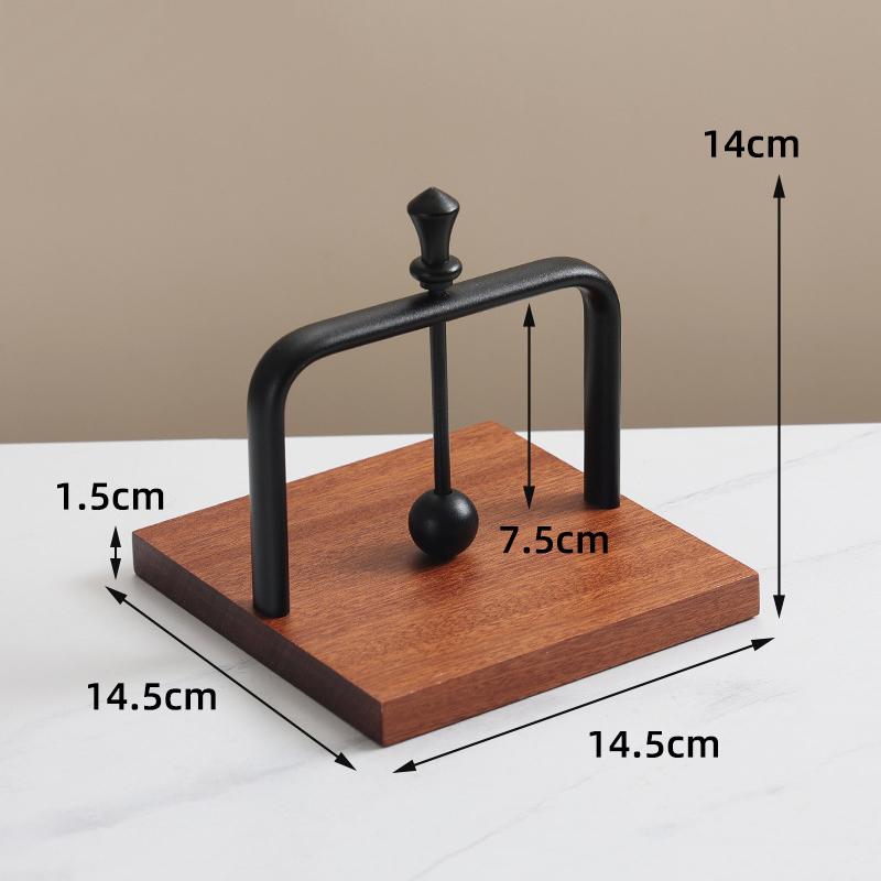 Napkin Holder Wood Table Napkin Holder with Weighted Metal Arm Modern Cocktail Napkin Holders for Home Kitchen Office Restaurant