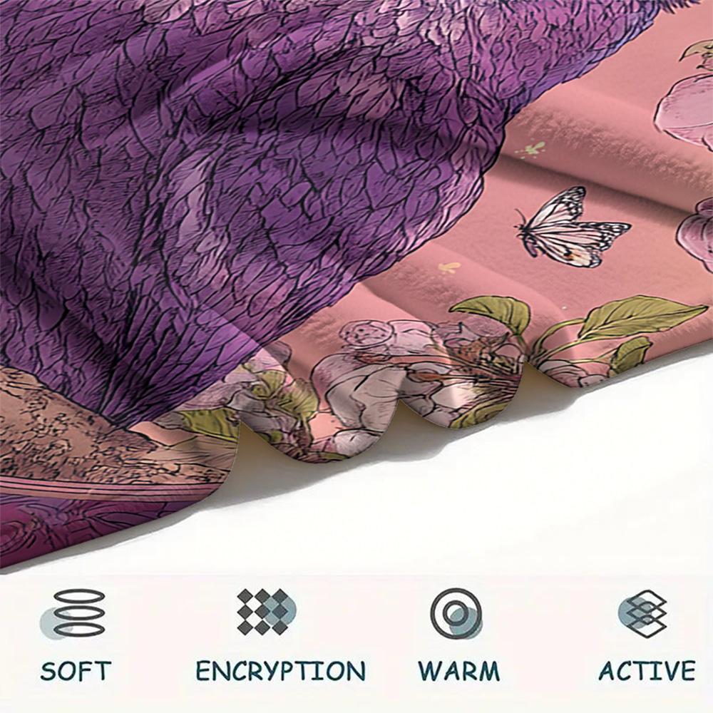 Flanelová deka s potiskem soviček, Vysoce kvalitní, Pohodlná pro všechna roční období, Domácí dekorace, Teplo a pohodlí, Perfektní jako vánoční dárky