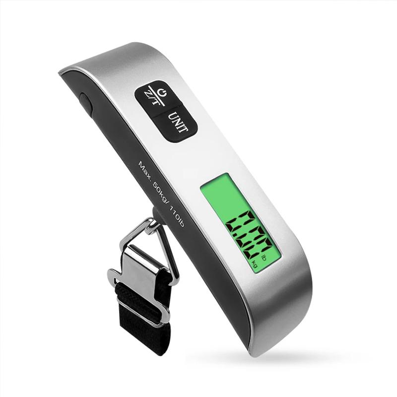 50kg/40kg 10g Portable Digital Scale LCD Electronic Hook Hanging Scale Baggage Weight with 100cm Retractable Measuring Tape
