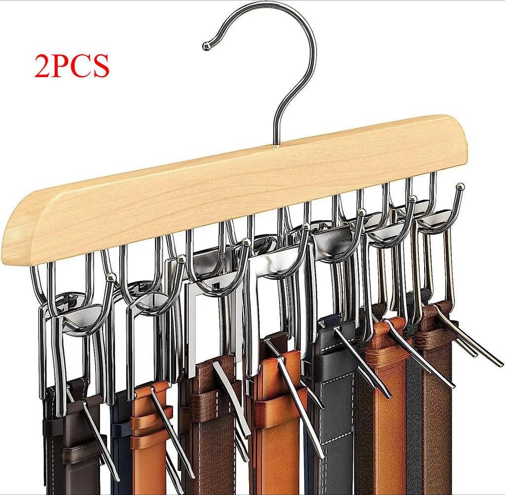 Wooden Belt Rack Scarf Organizer Women Storage Hangers for Clothes Case Home Wardrobe Accessories Supplly Men Tie Belt Hangers