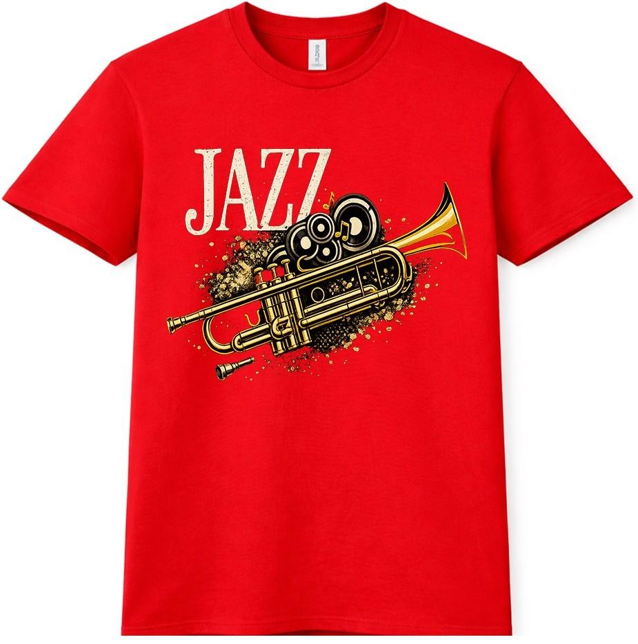 Jazz Trumpet T Shirt Musician Brass InstruUnisext Graphic Tee Jazz Band Shirt S