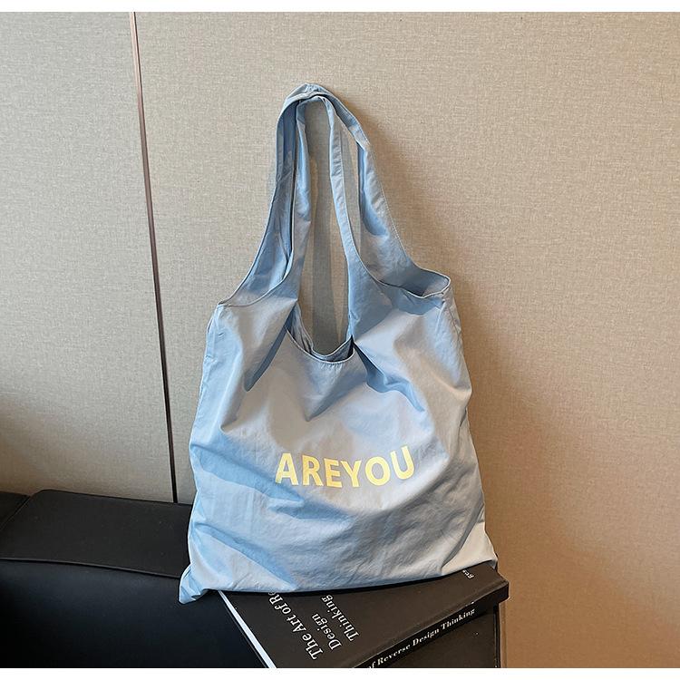 Bag New Large Capacity Shoulder Letter Printed Women's Bag Small Fresh Shopping Bag Versatile Cloth Bag Women