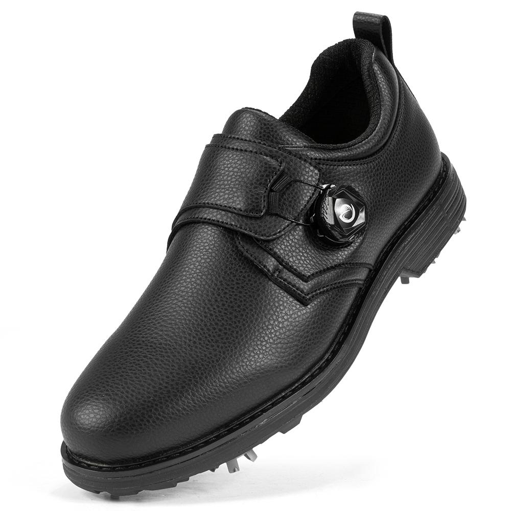 Men Golf Shoes Outdoor Spiked Sports Upper Stable Anti Slip Sole For Golf Training Outdoor All Season Daily Outdoor Casual