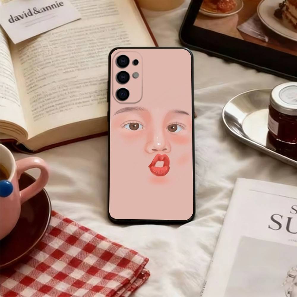 Abstract facial expression Phone Case For Samsung S25,S24,S21,S22,S23,S30,Ultra,S20,Plus,Fe,Soft Silicone Black Cover Samsung S25