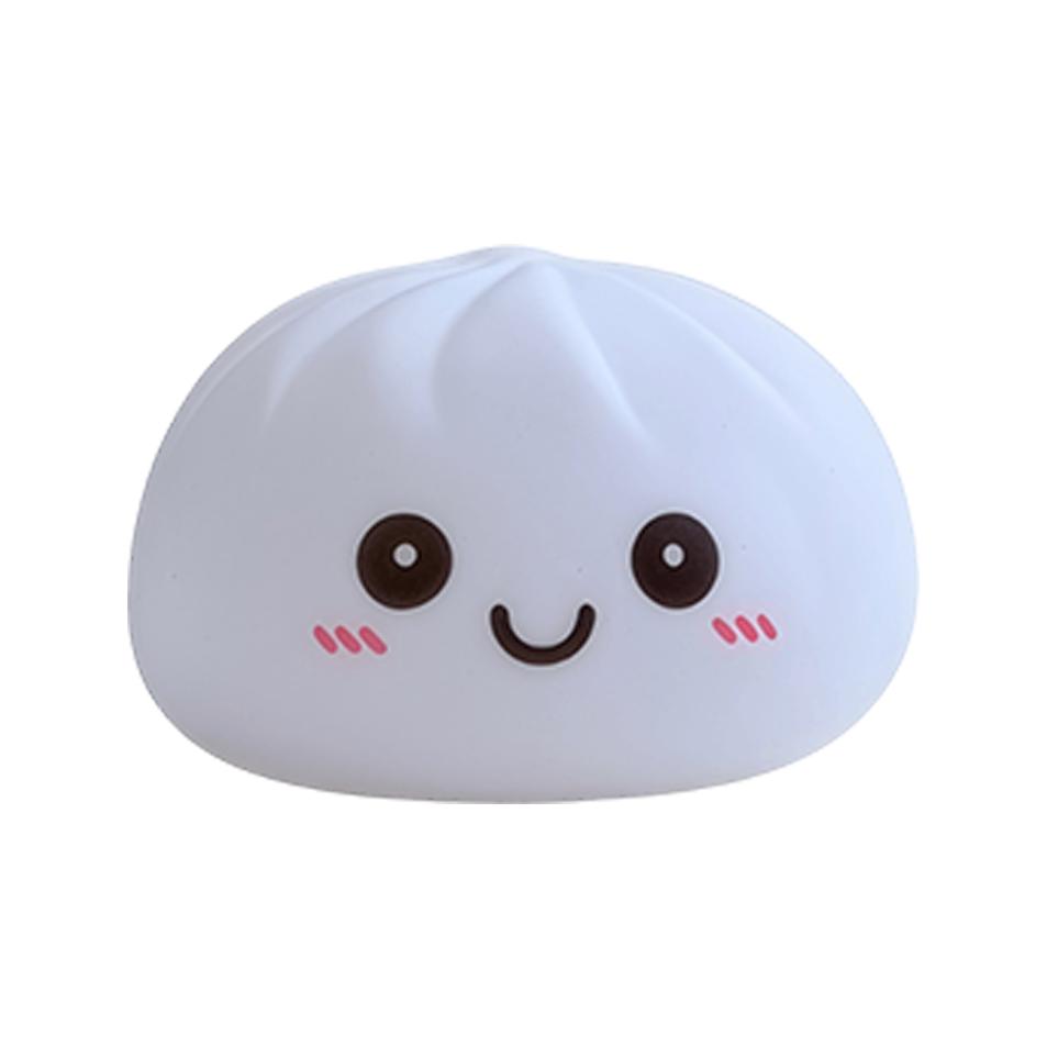 2027 Simulation Dumpling Squishy Night Light Soft Lightup Bubble Spitting Bun Birthday Gift Colorful Dumping Toy Squishy Gifts