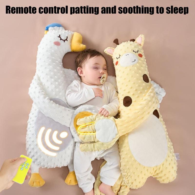 Animal Cartoon Kid Plush Pillow With Patting And Music Functions To Soothe Sleep