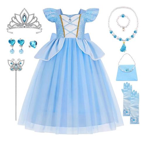 Princess Dress For Girls, Elegant Princess Costume With Ne 110
