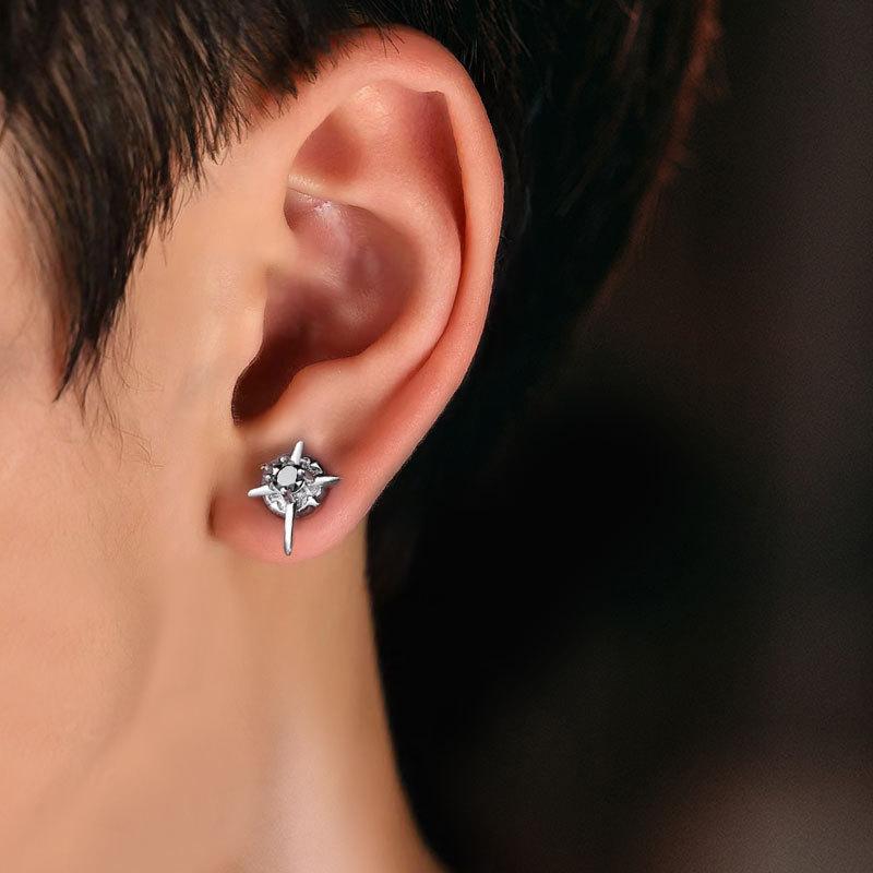 Super Flash Zircon Personalized Mango Magnetic Stud Earrings Unisex No Ear Piercing Fashion Versatile Earrings