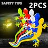 Car Styling Reflective Sticker Safety Warning Mark Night Driving Warning Gecko Strip Light Reflector Auto Exterior Accessories