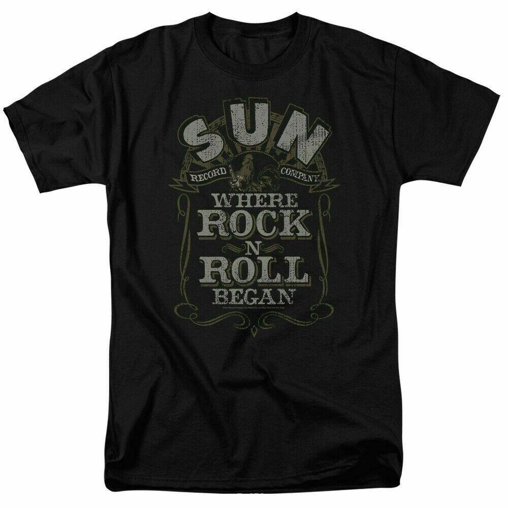 Sun Records Where Rock Began T-shirt Licensed Classic Rock N Roll Merch Black XXXL