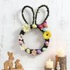 Yousheng Rabbit Garland Easy To Hang Bunny Themed Easter Wreath Spring Holiday Decoration Front Door Window Wall Porch Indoor Outdoor Easter Party