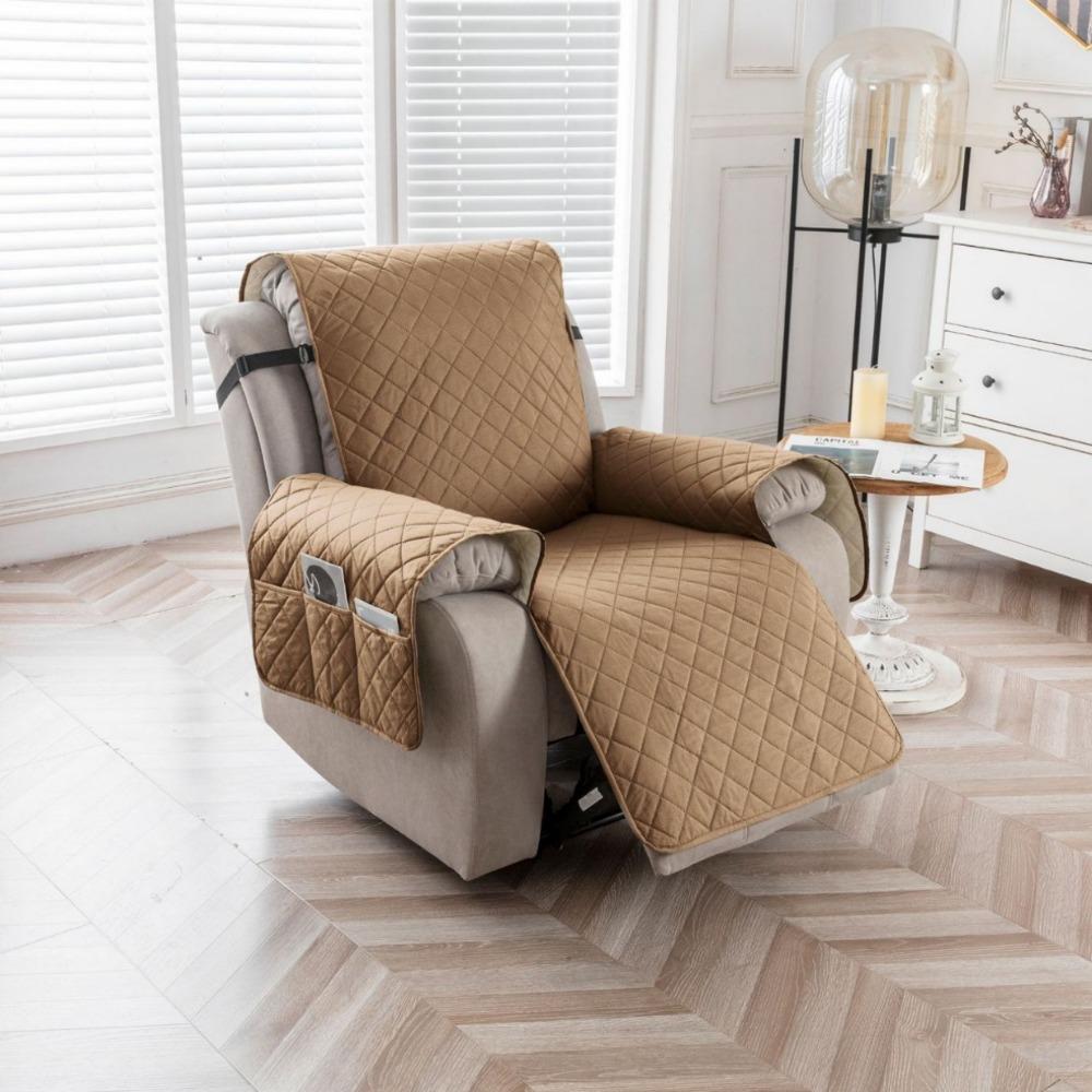 Waterproof Sofa Cushion Cover Small Check Pattern Pet Proof Soft Comfortable Home Furniture Protector