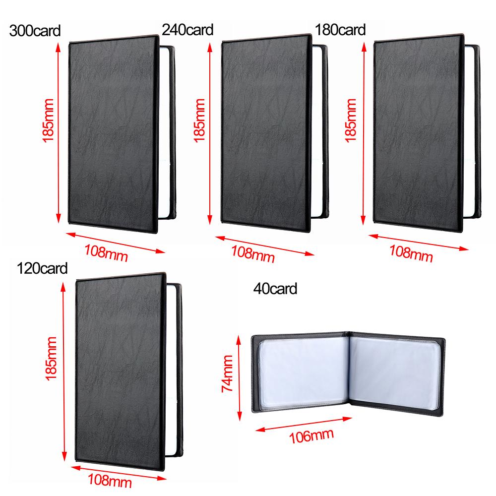 New 40/120/180/240/300 Card Holder Books Artificial Leather Cards Album Book Case Credit Card Collection Container Paper Crafts