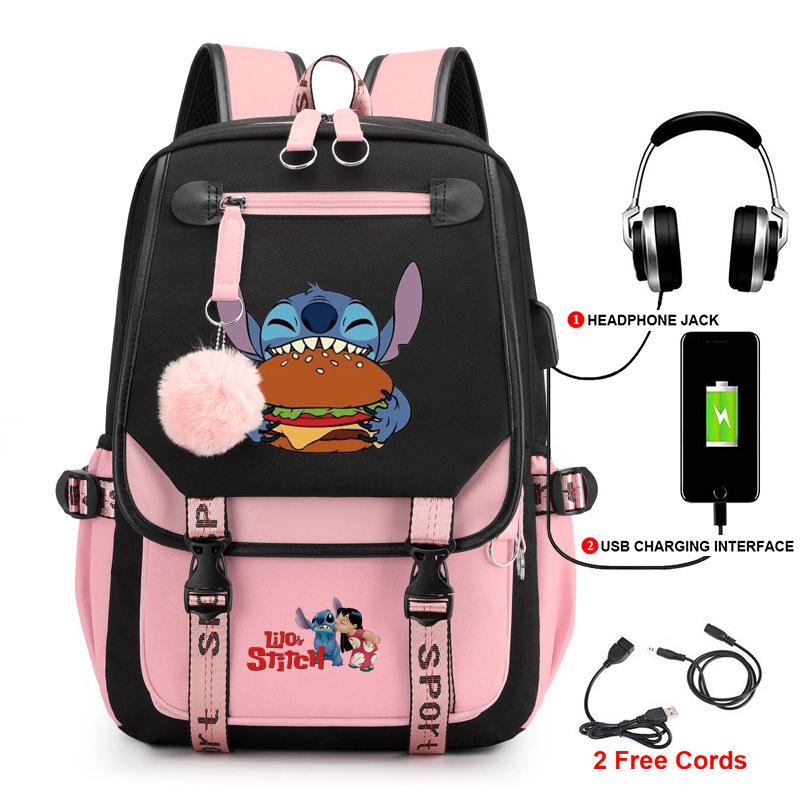 Backpack Student School Bag Fashion Backpack Usb Computer Bag Large Capacity Burden Reduction School Bag