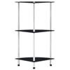 Day and Night - Day and Night Shelf 3 Levels Black Tempered Glass 30x30x67 Cm