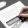 5Pieces Portable Folding Geometrics Drawing Ruler Set Plastic Drawing Tool with Clear Marking for Students Engineers