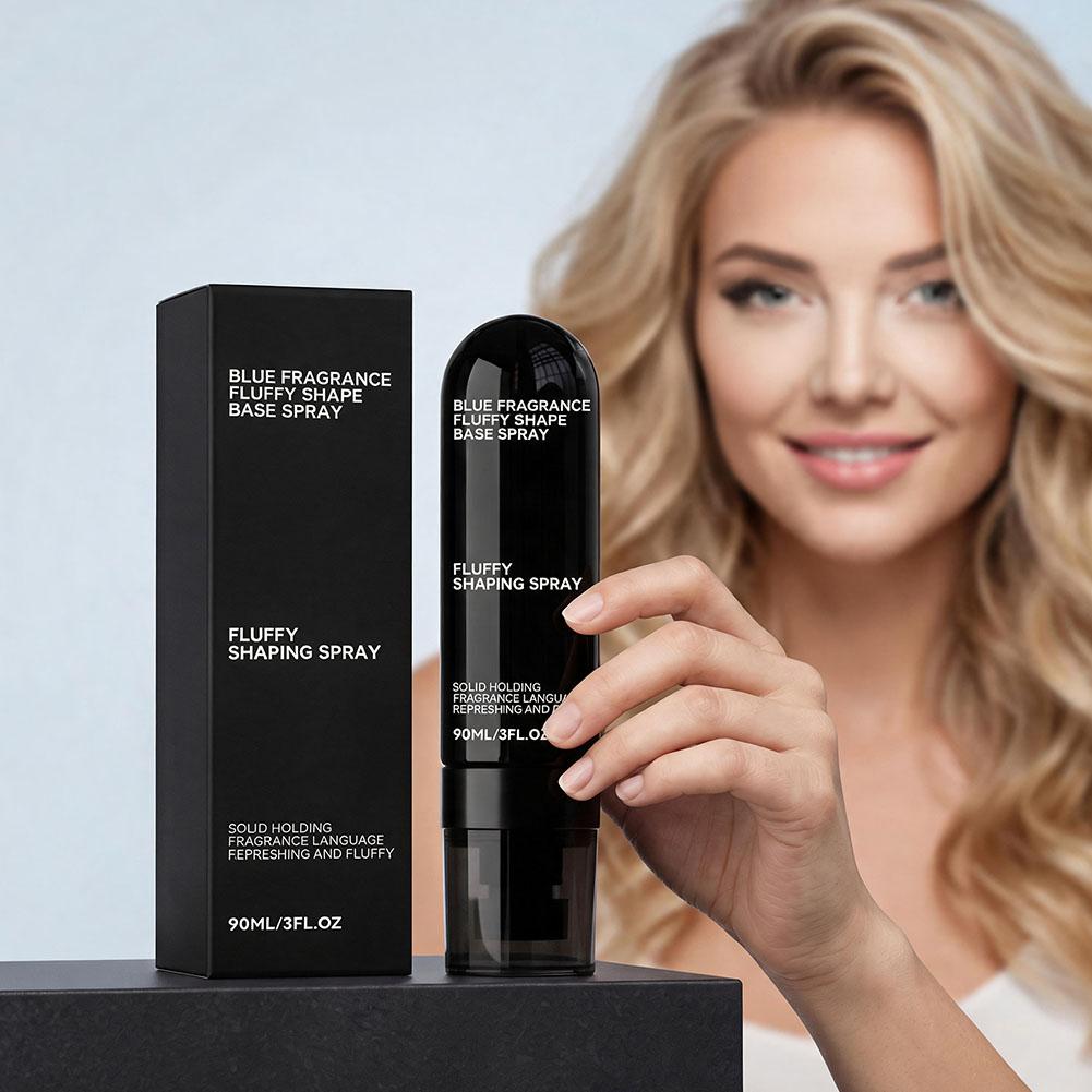 Blue Fragrance Fluffy Shape Base Spray, Bouncy Hair and Long-Lasting Hold for Date and Daily Use,90ml Boxed
