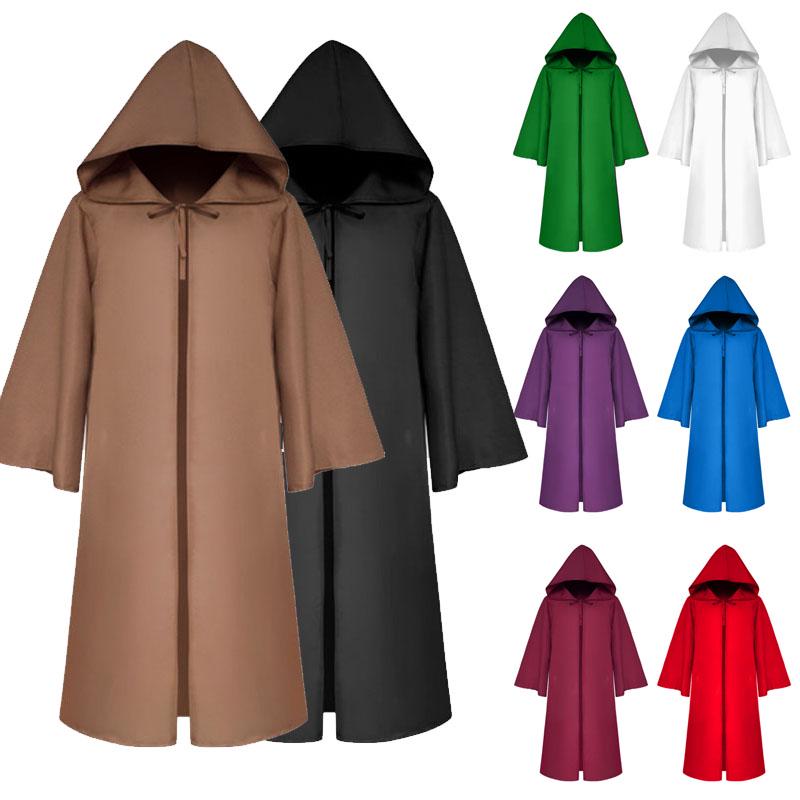 Wars Star Jedi Warrior Hooded Cloak Cape Robe Costume Cosplay Halloween Party