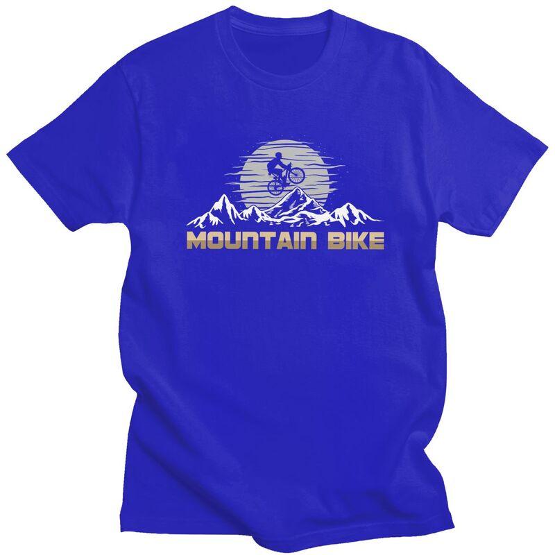 Custom Mountain Bike Tshirts for Men Short Sleeves Leisure T Shirt MTB Bicycle Cyclist Tshirts Loose Fit 100 Cotton Tees