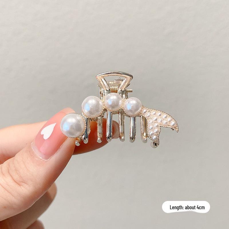 Women's Half-Tied Pearl Hairpin - 2024 New Side Clip for Back of Head