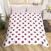 Carton Strawbery Soft Duvet Cover Set Bed Decoration First Choice Gift Suitable for Children Kids plus Adult Peoples Comfortable Breathable