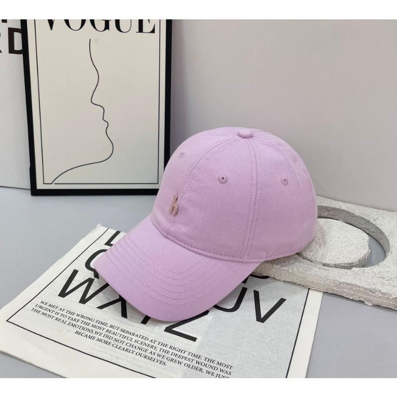 Baseball cap, hand-sewn hardware h letter soft top cotton cloth, thin sunshade, sunscreen cap, women's model