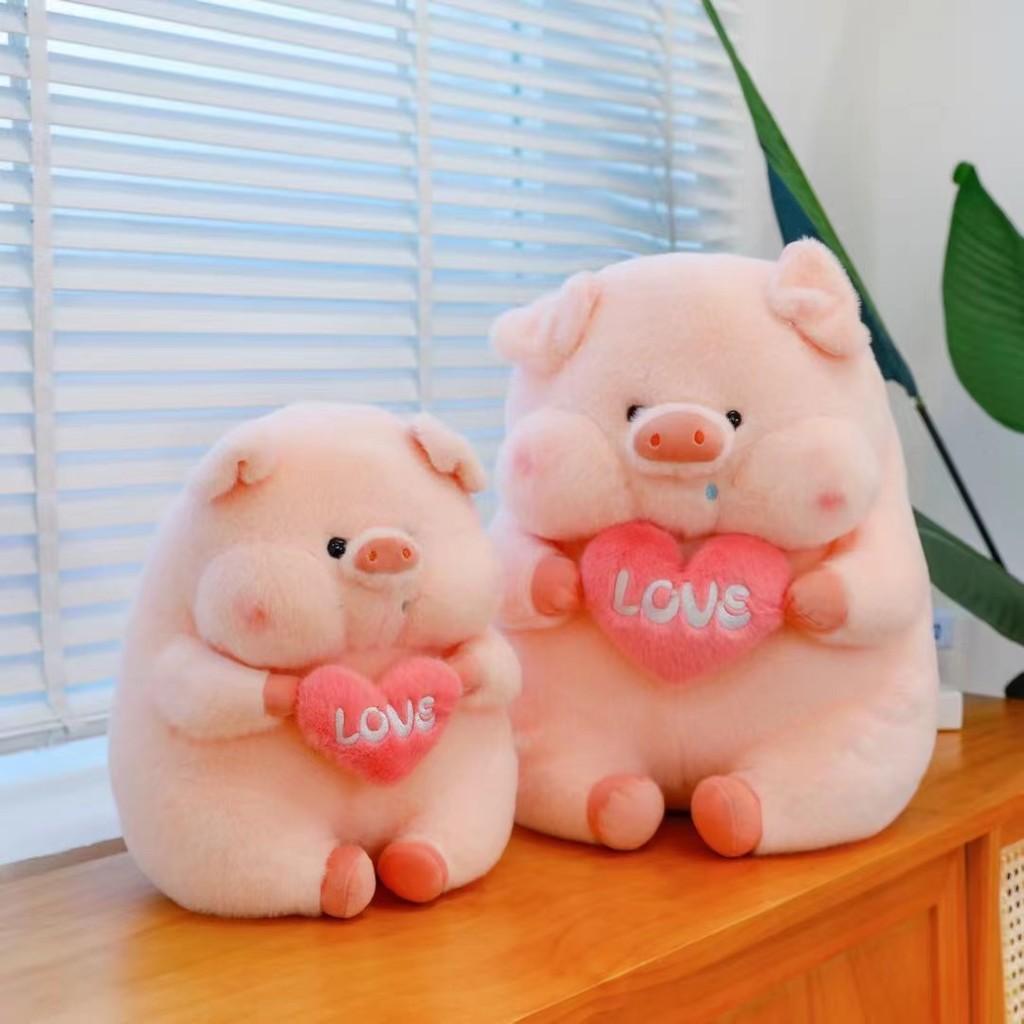 Heart Pink Hug Pig Plush Toys Cute Stuffed Animal Dolls Kids Birthday Gifts