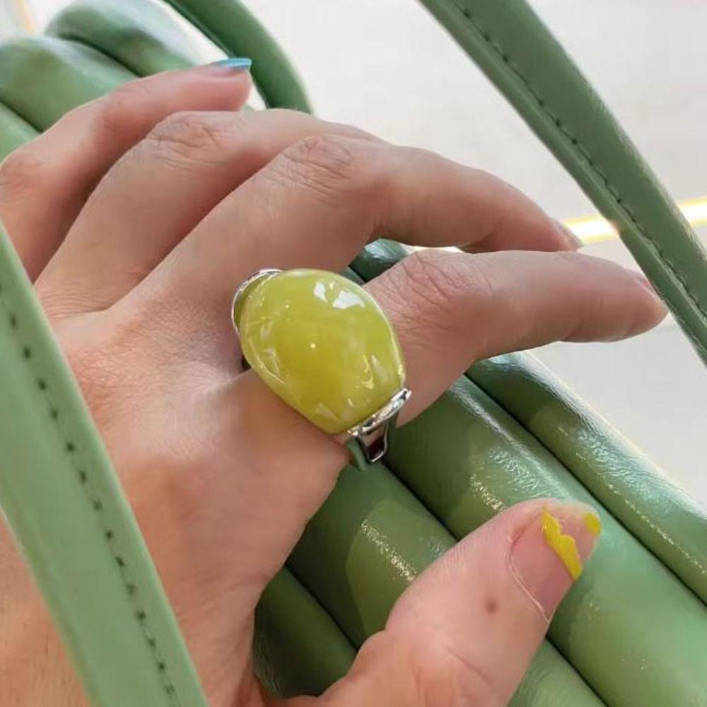 Jewelry Accessories Geometric Open Ring Korean Style Wide Finger Buckle Metal  Ring  Gift