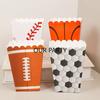12 Stück Fußball Basketball Popcorn Box Baseball Rugby Snack Süßigkeiten Verpackungsboxen für Jungen Sport Thema Geburtstag Hochzeit Party Dekoration