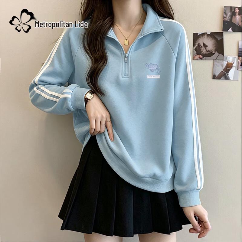 Women's Cosmic Heart Half-Zip Polo Sweatshirt