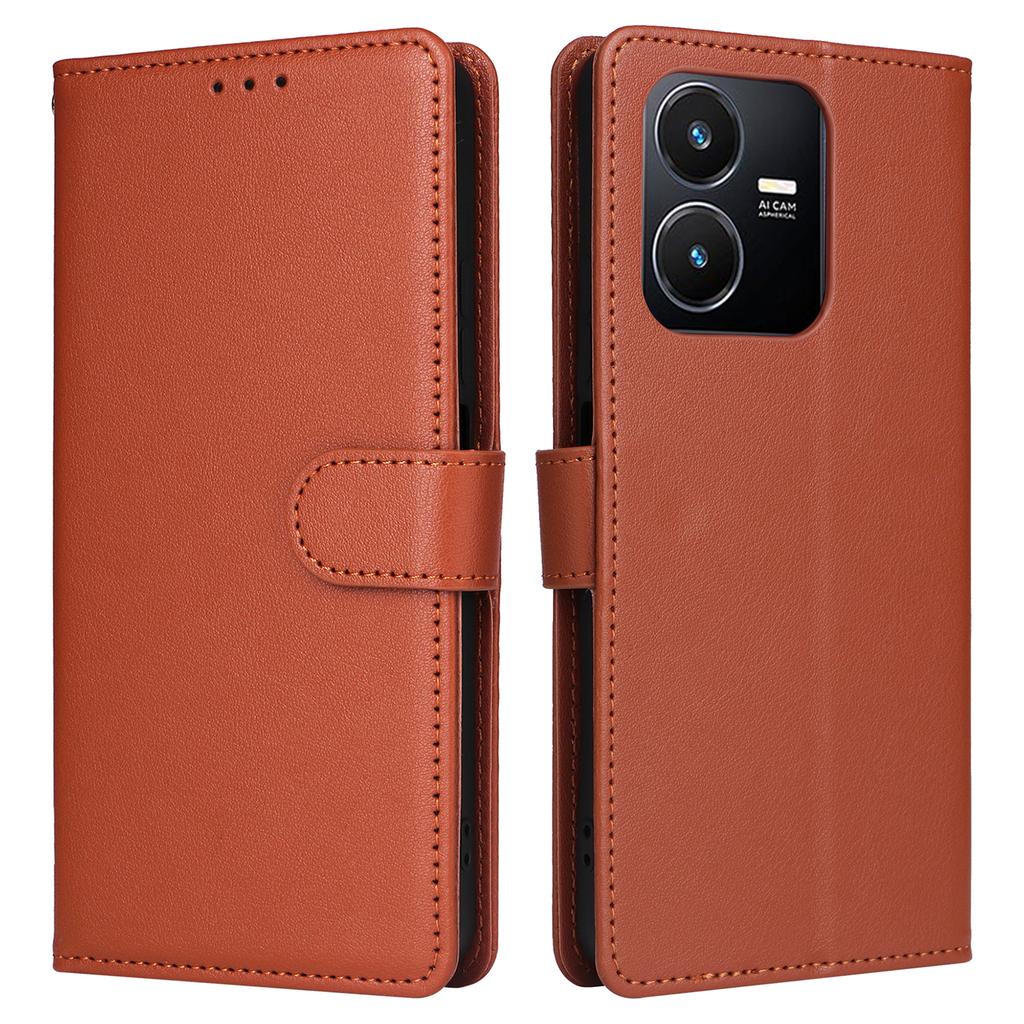 For vivo Y22 4G/Y22s 4G/Y35 4G (2022) Case Wallet Stand View PU Leather Phone Cover