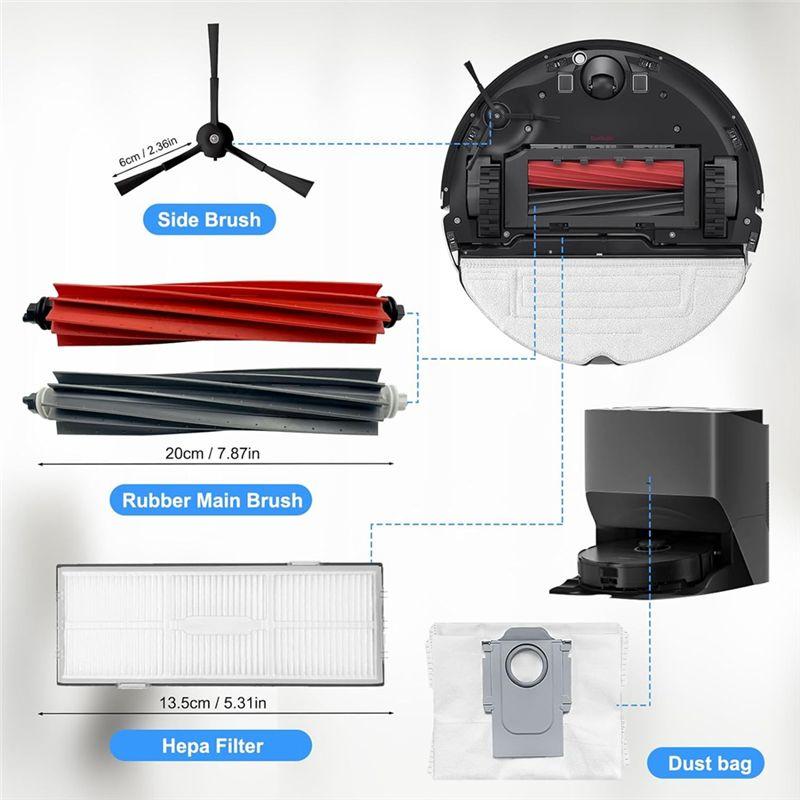 A20F-Accessories For Roborock S8 Pro Ultra S8 S8+ Main Side Brush Filter Dust Bag Robot Vacuum Cleaner Accessories Parts