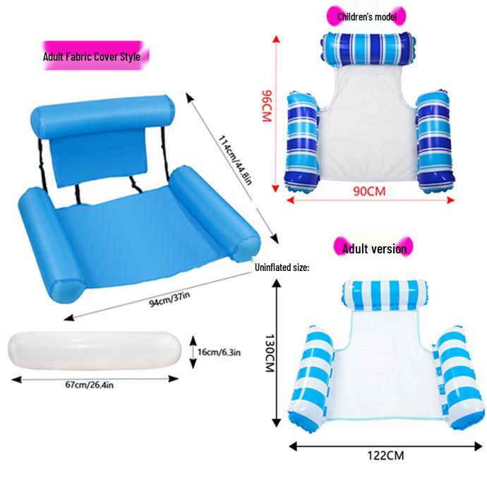 Cross-Border Inflatable Water Bed: New Striped Float & Hammock Lounge Chair for Water Sports