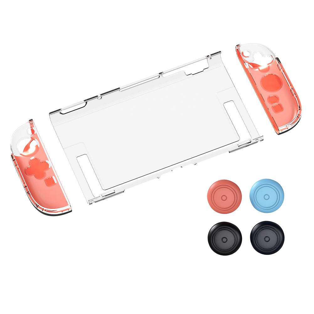 

For NS2 PC Hard Case with Joystick Cap Anti-Scratch Crystal Protector Anti-Fall Shockproof Protective Shell Gift for Friends