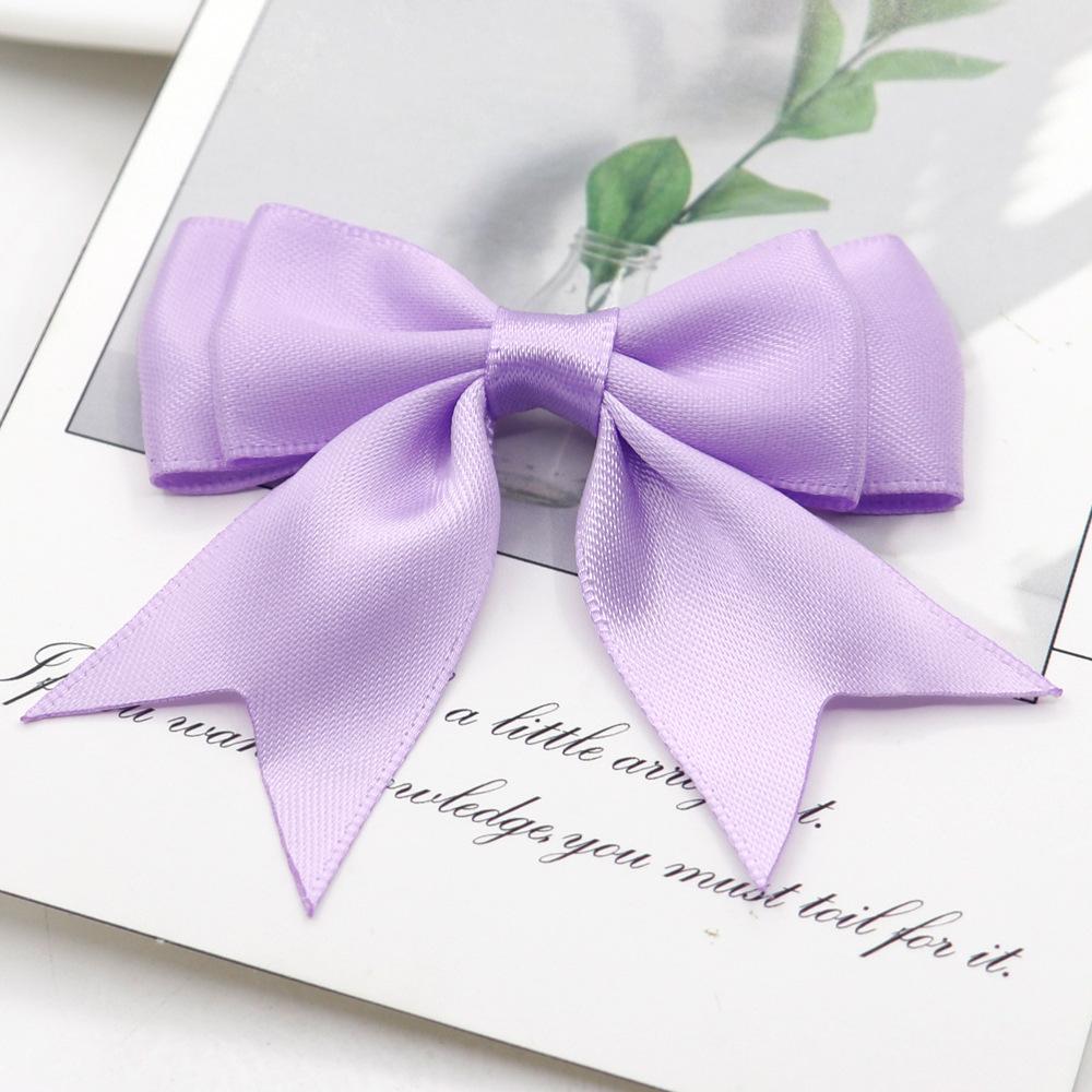 2,5 cm Polyester mit Schwalbenschwanz-Wickelbund Schleife DIY Handgefertigte Blume