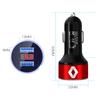 Car Charger 2 USB Ports Fast Charging Digital Display Car Accessories For Renault Dacia CLIO MK3 3 III MEGANE MK2 SCENIC MK2 5