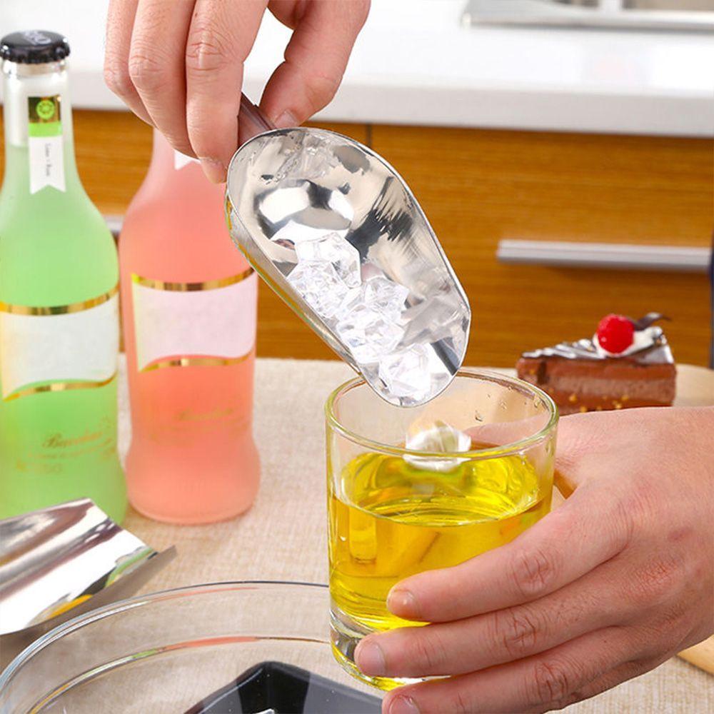 Household Buffet Nut Grain Shovel Stainless Steel Candy Ice Cube Flour Scoop Kitchen Bar Tool