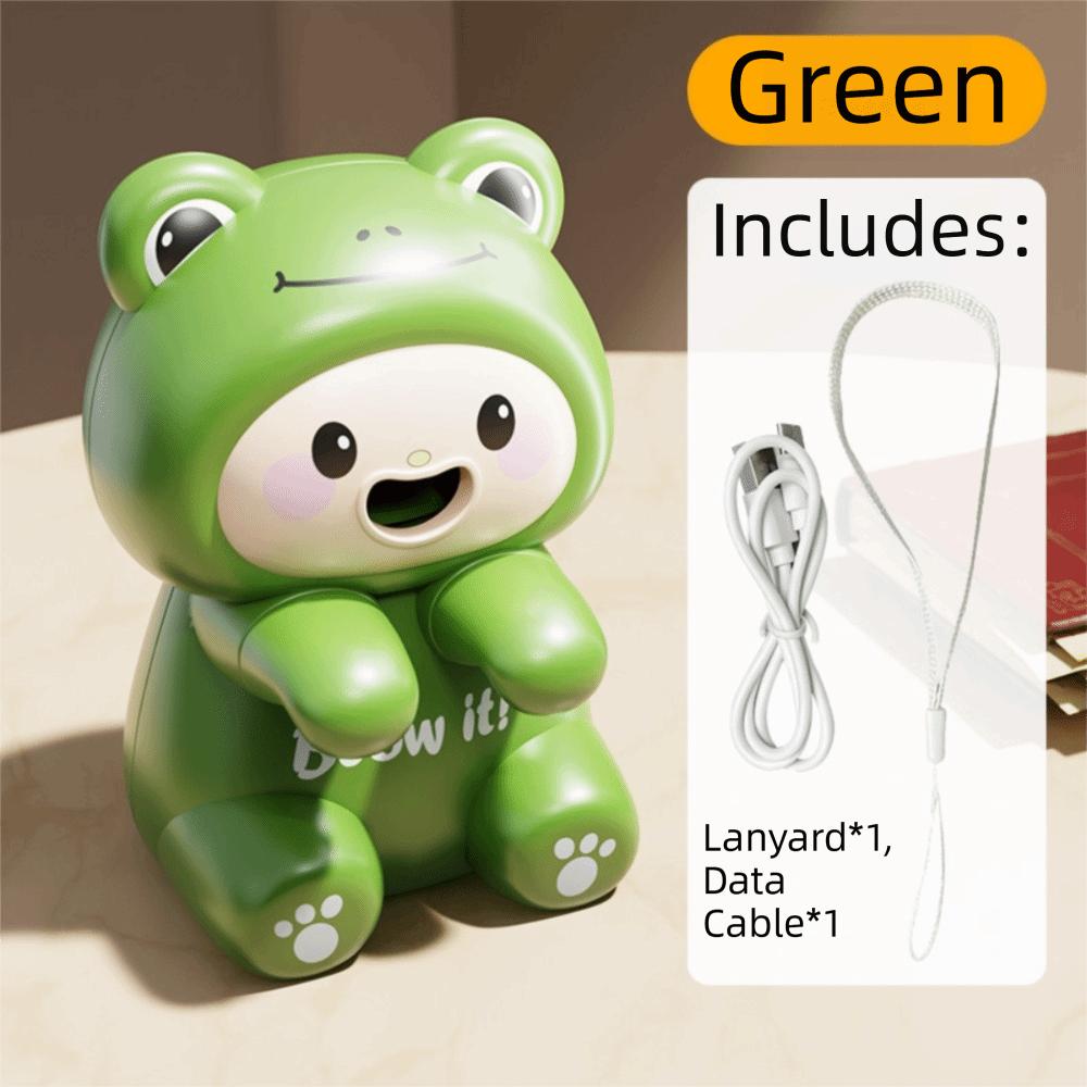 Air-Blowing Attachmen Food Cooling Fan Cute Cartoon Design Mini Clip on Fan Travel Use