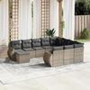 VidaXL Garden Lounge Set with Cushions 11 Pcs, Patio Sofas, Patio Furniture Set, Outdoor Furniture, Grey 3257523
