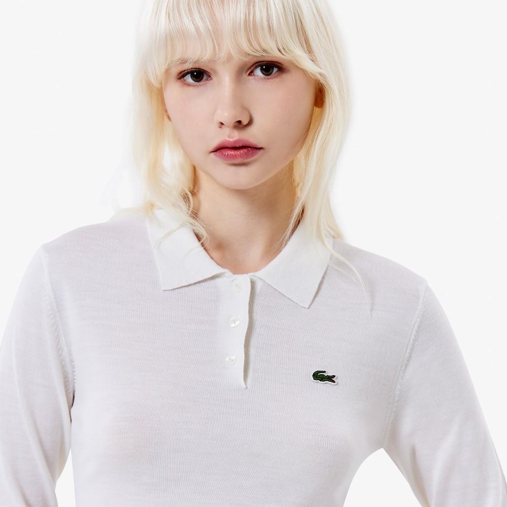 Lacoste Women's Basic Long Sleeve Sweater Polo AF793E-55N70V