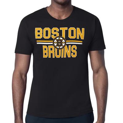 Boston Bruins Starter Mesh Look Team Name TShirt Comfortable Breathable Summer Stadium Authentic Stack Name  Number TShirt