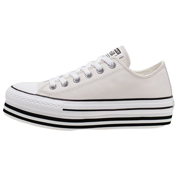 Converse Chuck Taylor All Star Platform Low Top Canvas Shoes Women Sneakers Off-White 565829C
