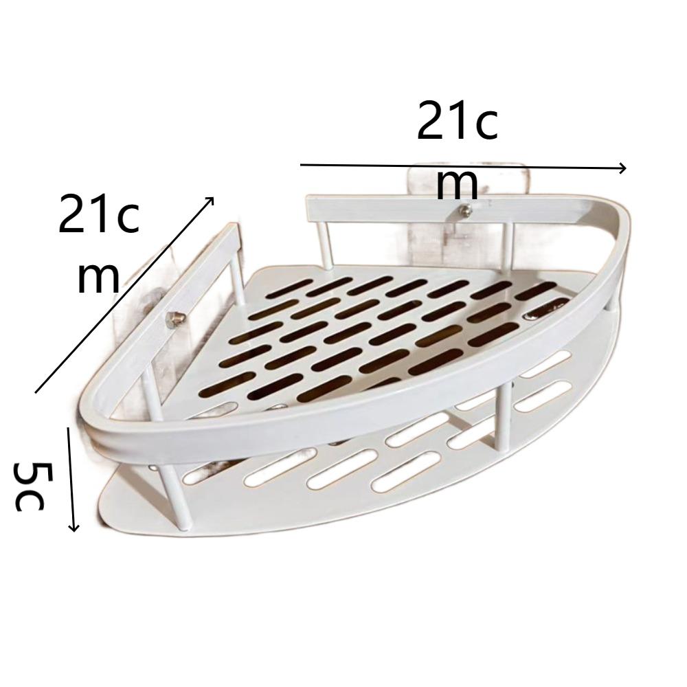 Triangular Shower Corner Shelf Free Punching Bathroom Glass Shelf Bathroom Storage Rack Toilet