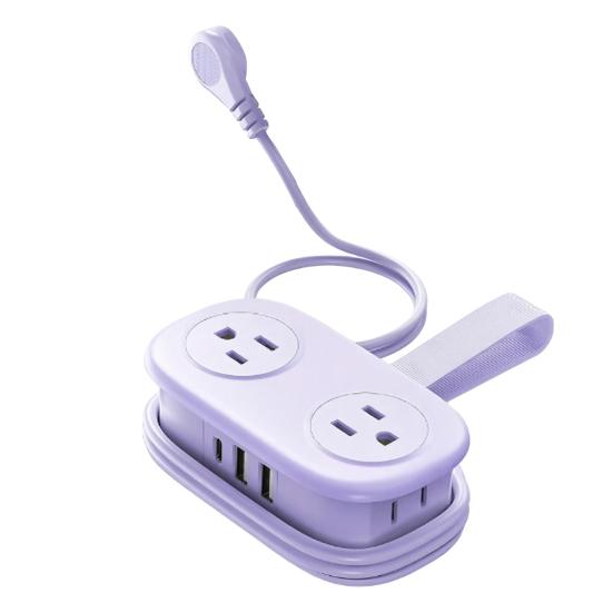 Reise-Steckdosenleiste mit USB-Anschlüssen 1,25 m Verlängerungskabel und Tragegriff Stromversorgung mehrerer elektronischer Geräte Steckdose Kompakte Steckdose für Heim- und Bürogebrauch