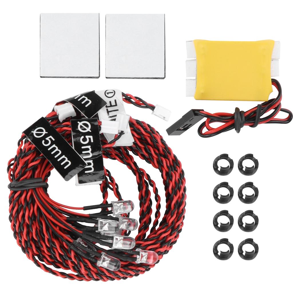 8pcs RC LED Flash Light Night Flight LED Lights Kit for RC Airplane Aircraft Plane