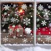 In Stock Christmas Snowflake Window Cling Decorations: Festive Stickers for Glass Doors & Windows