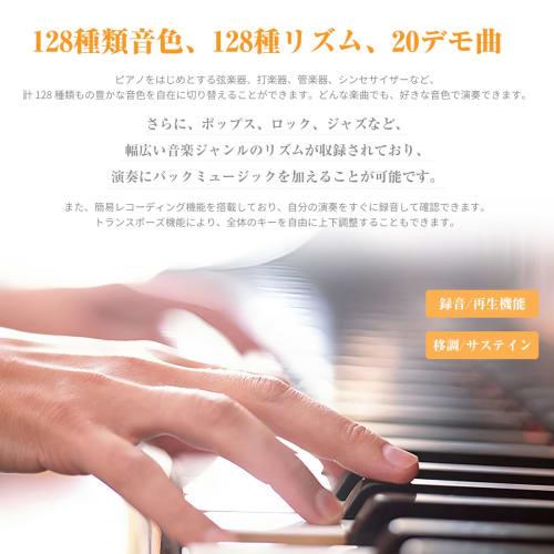 Yumcute Roll-Up Piano, 88-Key Electronic Piano with Japanese Language, Foldable Keyboard, Built-in Speaker, Rechargeable, Earphone and Microphone Comp